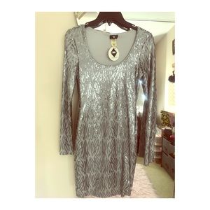 Sparkly silver cocktail dress